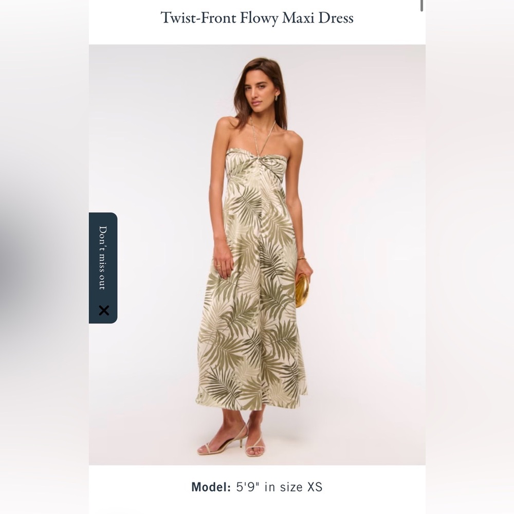 Abercrombie & Fitch Twist Front Flowy Maxi Dress